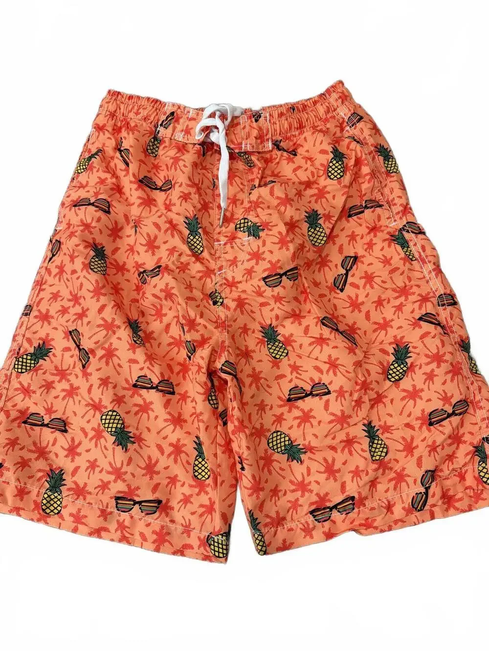 Kute'n'Koo Boys' Swimwear Orange Pineapple Print Shorts - Boys 18/20
